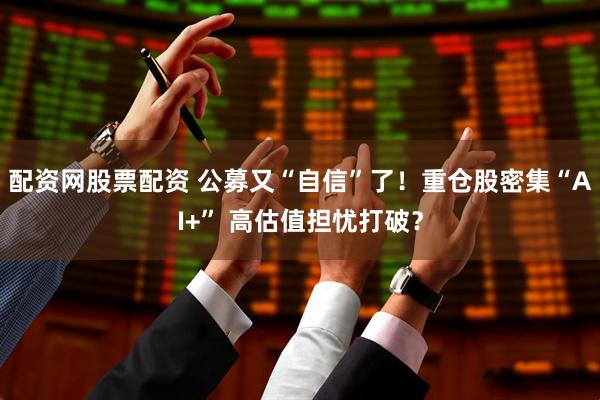 配资网股票配资 公募又“自信”了！重仓股密集“AI+” 高估值担忧打破？